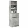 Mesilla de noche gris hormigón 39x35x125cm madera de ingeniería by , Nightstands - Ref: Foro24-861313, Price: 74,71 €, Discou...