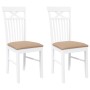 Sillas de comedor con cojines 2uds madera maciza blanco caucho von , Essstühle - Ref: Foro24-4102416, Preis: 116,74 €, Rabatt: %