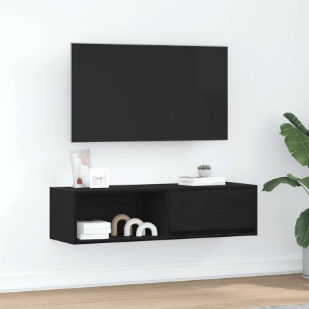Mueble de TV de madera de roble negro 100x31x25,5 cm von , TV-Möbel - Ref: Foro24-861474, Preis: 56,56 €, Rabatt: %
