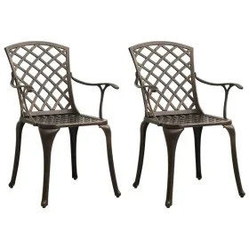 Garden chairs 2 units cast aluminum bronze by vidaXL, Garden chairs - Ref: Foro24-315570, Price: 247,52 €, Discount: %