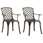 Gartenstühle 2 Einheiten, Aluminiumguss, Bronze von vidaXL, Gartenstühle - Ref: Foro24-315570, Preis: 237,90 €, Rabatt: %