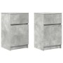 Mesitas de noche 2 uds madera contrachapada gris 39x35x65 cm von , Nachttische - Ref: Foro24-861326, Preis: 85,61 €, Rabatt: %