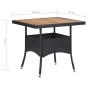 Garden dining set 5 pieces synthetic rattan and black acacia wood by vidaXL, Garden sets - Ref: Foro24-3058529, Price: 575,85...