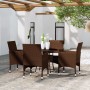 Garden dining set 5 pieces brown synthetic rattan by vidaXL, Garden sets - Ref: Foro24-3058491, Price: 324,64 €, Discount: %