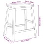 Sillas de bar 2 uds madera maciza caucho von , Küchenhocker - Ref: Foro24-4102579, Preis: 108,34 €, Rabatt: %