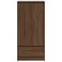 Armario con cajón de roble marrón 55,5x34x119,5 cm von , Sideboards - Ref: Foro24-861649, Preis: 96,58 €, Rabatt: %