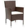 Garden dining set 5 pieces brown synthetic rattan by vidaXL, Garden sets - Ref: Foro24-3058491, Price: 324,64 €, Discount: %