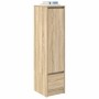 Aparador alto roble Sonoma 29,5x34x119,5cm madera de ingeniería de , Aparadores - Ref: Foro24-861654, Precio: 73,12 €, Descue...