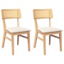 Sillas de comedor con cojines 2 uds madera maciza caucho von , Essstühle - Ref: Foro24-4102463, Preis: 169,12 €, Rabatt: %