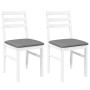 Sillas de comedor con cojines 2uds madera maciza blanco caucho von , Essstühle - Ref: Foro24-4102421, Preis: 80,27 €, Rabatt: %