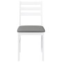 Sillas de comedor con cojines 2uds madera maciza blanco caucho von , Essstühle - Ref: Foro24-4102421, Preis: 80,27 €, Rabatt: %