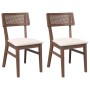 Sillas de comedor con cojines 2 uds madera maciza marrón caucho von , Essstühle - Ref: Foro24-4102461, Preis: 169,12 €, Rabat...