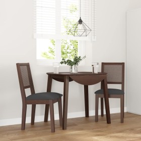Sillas de comedor con cojines 2 uds madera maciza marrón caucho by , dining chairs - Ref: Foro24-4102477, Price: 175,64 €, Di...