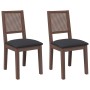 Sillas de comedor con cojines 2 uds madera maciza marrón caucho von , Essstühle - Ref: Foro24-4102477, Preis: 175,64 €, Rabat...