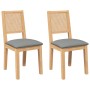 Sillas de comedor con cojines 2 uds madera maciza caucho de , Sillas de comedor - Ref: Foro24-4102480, Precio: 179,33 €, Desc...