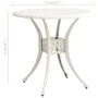 Mesa de jardín aluminio fundido blanca 78x78x72 cm de vidaXL, Mesas de jardín - Ref: Foro24-315584, Precio: 165,36 €, Descuen...