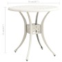 Weißer Gartentisch aus Aluminiumguss, 78 x 78 x 72 cm von vidaXL, Gartentische - Ref: Foro24-315584, Preis: 162,12 €, Rabatt: %