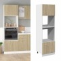 Armario de microondas contrachapada color roble 60x57x207 cm von , Küchenschränke - Ref: Foro24-3334019, Preis: 228,46 €, Rab...