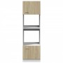 Armario de microondas contrachapada color roble 60x57x207 cm von , Küchenschränke - Ref: Foro24-3334019, Preis: 228,46 €, Rab...