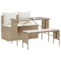 Set comedor de jardín 3 pzas con cojines ratán sintético beige by , Garden sets - Ref: Foro24-4104185, Price: 258,93 €, Disco...
