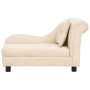 Sofá para perros con almohada crema felpa 83x44x44 cm by , Beds for dogs - Ref: Foro24-171106, Price: 131,66 €, Discount: %