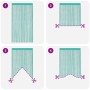Cortinas de tiras 2 uds turquesa 140x250 cm von , Vorhänge und Gardinen - Ref: Foro24-4102040, Preis: 24,55 €, Rabatt: %
