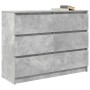 Aparador de madera de ingeniería gris hormigón 100x35x76 cm by , Sideboards - Ref: Foro24-3328501, Price: 140,74 €, Discount: %