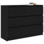 Aparador de madera de roble negro 100x35x76 cm de , Aparadores - Ref: Foro24-3328499, Precio: 146,29 €, Descuento: %