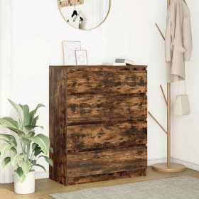 Aparador roble ahumado 80x35x99 cm madera de ingeniería de , Aparadores - Ref: Foro24-3328484, Precio: 126,93 €, Descuento: %