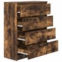 Aparador roble ahumado 80x35x99 cm madera de ingeniería de , Aparadores - Ref: Foro24-3328484, Precio: 126,93 €, Descuento: %