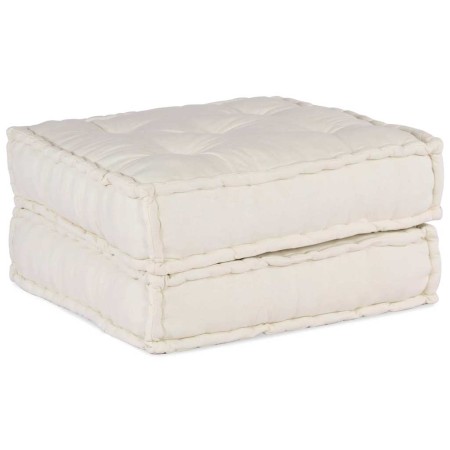 Puff modular de tela color crema 70x70x36 von , Kissen für Stühle und Sofas - Ref: Foro24-4019023, Preis: 122,34 €, Rabatt: %