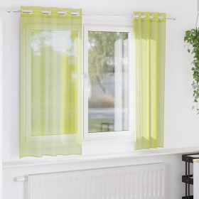 Cortinas de gasa con ojales 2 uds verde manzana 140x175 cm von , Vorhänge und Gardinen - Ref: Foro24-4102054, Preis: 14,11 €,...