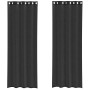 Cortinas de gasa con ojales 2 uds negro140x260 cm von , Vorhänge und Gardinen - Ref: Foro24-4102063, Preis: 14,56 €, Rabatt: %