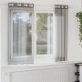 Cortinas de gasa con ojales 2 uds gris oscuro 140x140 cm von , Vorhänge und Gardinen - Ref: Foro24-4102077, Preis: 13,54 €, R...