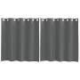 Cortinas de gasa con ojales 2 uds gris oscuro 140x140 cm von , Vorhänge und Gardinen - Ref: Foro24-4102077, Preis: 13,54 €, R...