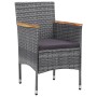 Garten-Essgruppe 3-teilig aus grauem synthetischem Rattan von vidaXL, Gartensets - Ref: Foro24-3058485, Preis: 238,65 €, Raba...