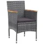 Juego comedor de jardín 3 piezas ratán sintético gris de vidaXL, Conjuntos de jardín - Ref: Foro24-3058485, Precio: 235,37 €,...