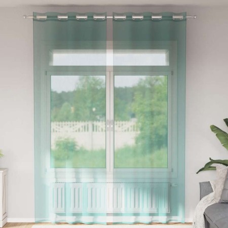 Cortinas de gasa con ojales 2 uds turquesa von , Vorhänge und Gardinen - Ref: Foro24-4102147, Preis: 15,54 €, Rabatt: %