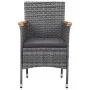 Garden dining set 3 pieces gray synthetic rattan by vidaXL, Garden sets - Ref: Foro24-3058485, Price: 235,39 €, Discount: %