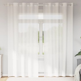 Cortinas de gasa con ojales 2 uds blanco von , Vorhänge und Gardinen - Ref: Foro24-4102151, Preis: 15,25 €, Rabatt: %