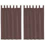 Cortinas de gasa con bolsillos para varillas 2 uds. marrón von , Vorhänge und Gardinen - Ref: Foro24-4102172, Preis: 13,30 €,...
