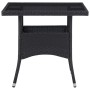 Garden dining set 5 pieces synthetic rattan and black glass by vidaXL, Garden sets - Ref: Foro24-3058528, Price: 571,86 €, Di...