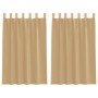 Cortinas de gasa con bolsillos para varillas 2 uds. arena von , Vorhänge und Gardinen - Ref: Foro24-4102217, Preis: 12,27 €, ...