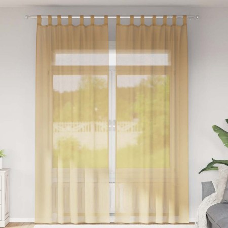 Cortinas de gasa con bolsillos para varillas 2 uds. arena von , Vorhänge und Gardinen - Ref: Foro24-4102220, Preis: 14,05 €, ...