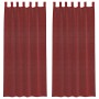 Cortinas de gasa con bolsillos para varillas 2 uds. rojo vino von , Vorhänge und Gardinen - Ref: Foro24-4102248, Preis: 14,23...
