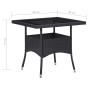 Garden dining set 5 pieces synthetic rattan and black glass by vidaXL, Garden sets - Ref: Foro24-3058528, Price: 571,86 €, Di...