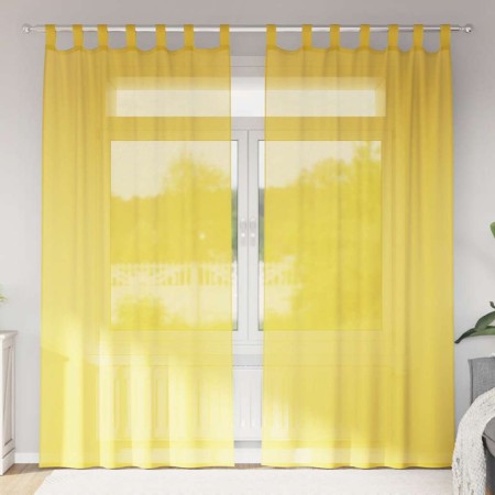 Cortinas de gasa con bolsillos para varillas 2 uds. amarillo von , Vorhänge und Gardinen - Ref: Foro24-4102229, Preis: 20,11 ...