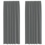Cortinas de gasa con trabillas 2 uds gris oscuro 140x245 cm von , Vorhänge und Gardinen - Ref: Foro24-4102274, Preis: 15,15 €...