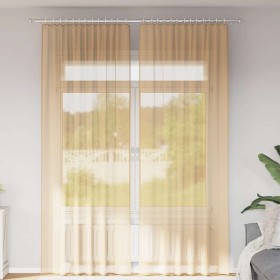 Cortinas de gasa con trabillas 2 uds arena 140x260 cm von , Vorhänge und Gardinen - Ref: Foro24-4102310, Preis: 15,49 €, Raba...