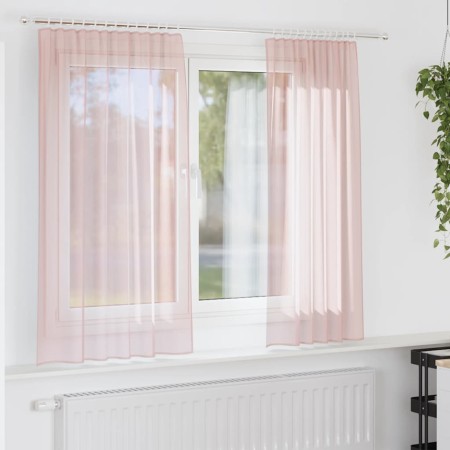 Cortinas de gasa con trabillas 2 uds rosa claro 140x140 cm by , Curtains and curtains - Ref: Foro24-4102276, Price: 14,47 €, ...